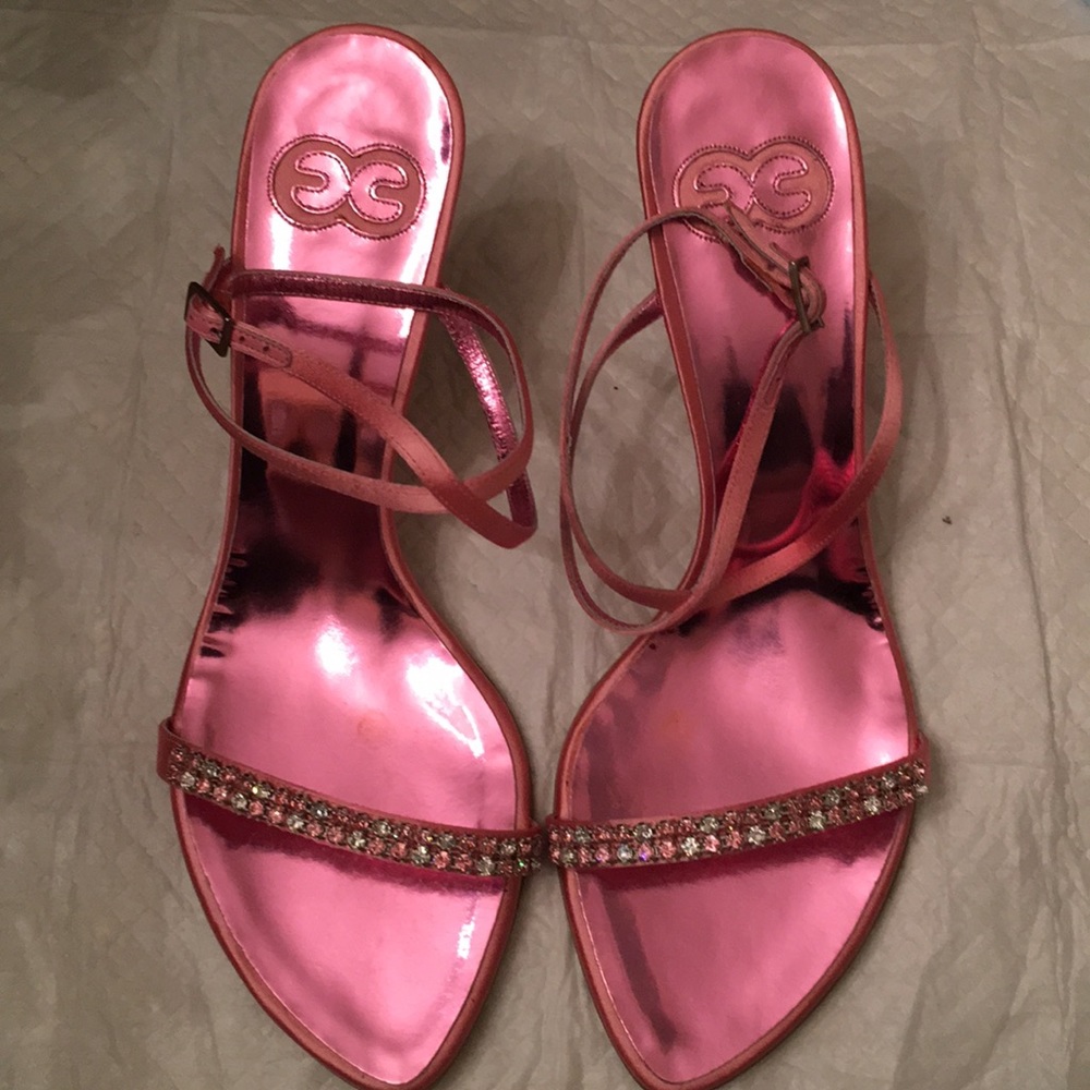 Escada pink crystal sandals